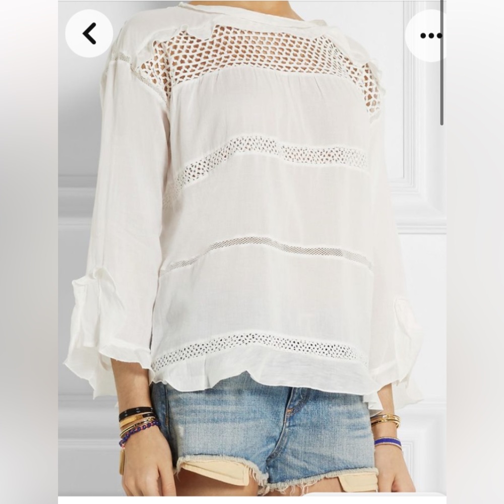 Isabel Marant Étoile White Haut Top Cadix Blouse